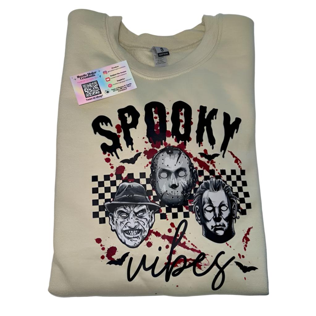 "Spooky Vibes" Tan Crewneck