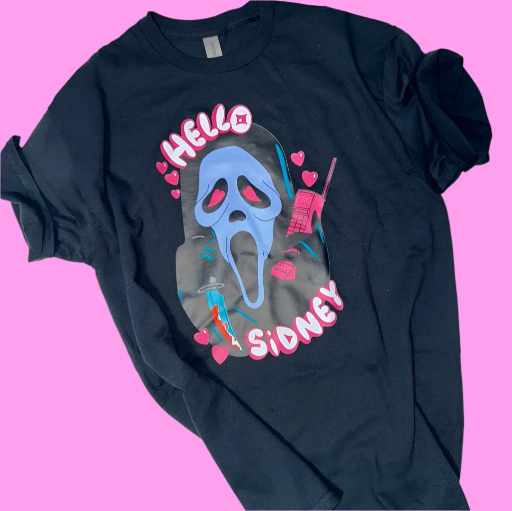 "Hello Sydney" Ghostface Black Shirt