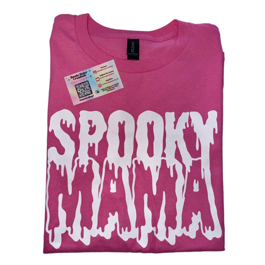 "Spooky Mama" Pink Shirt