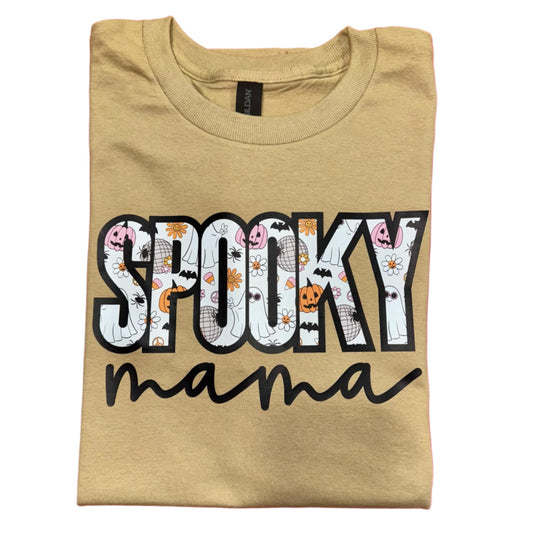 "Spooky Mama" Tan Shirt