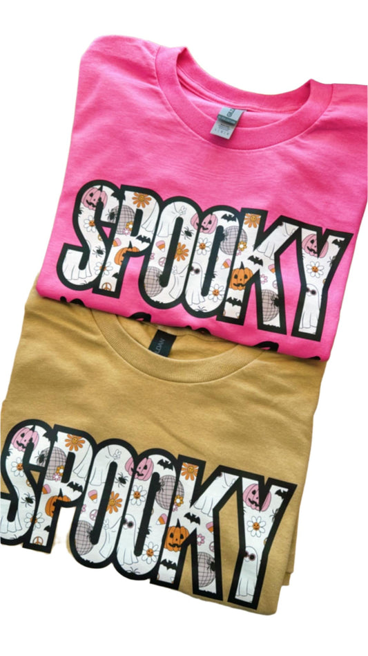 "Spooky Mama" Pink Shirt