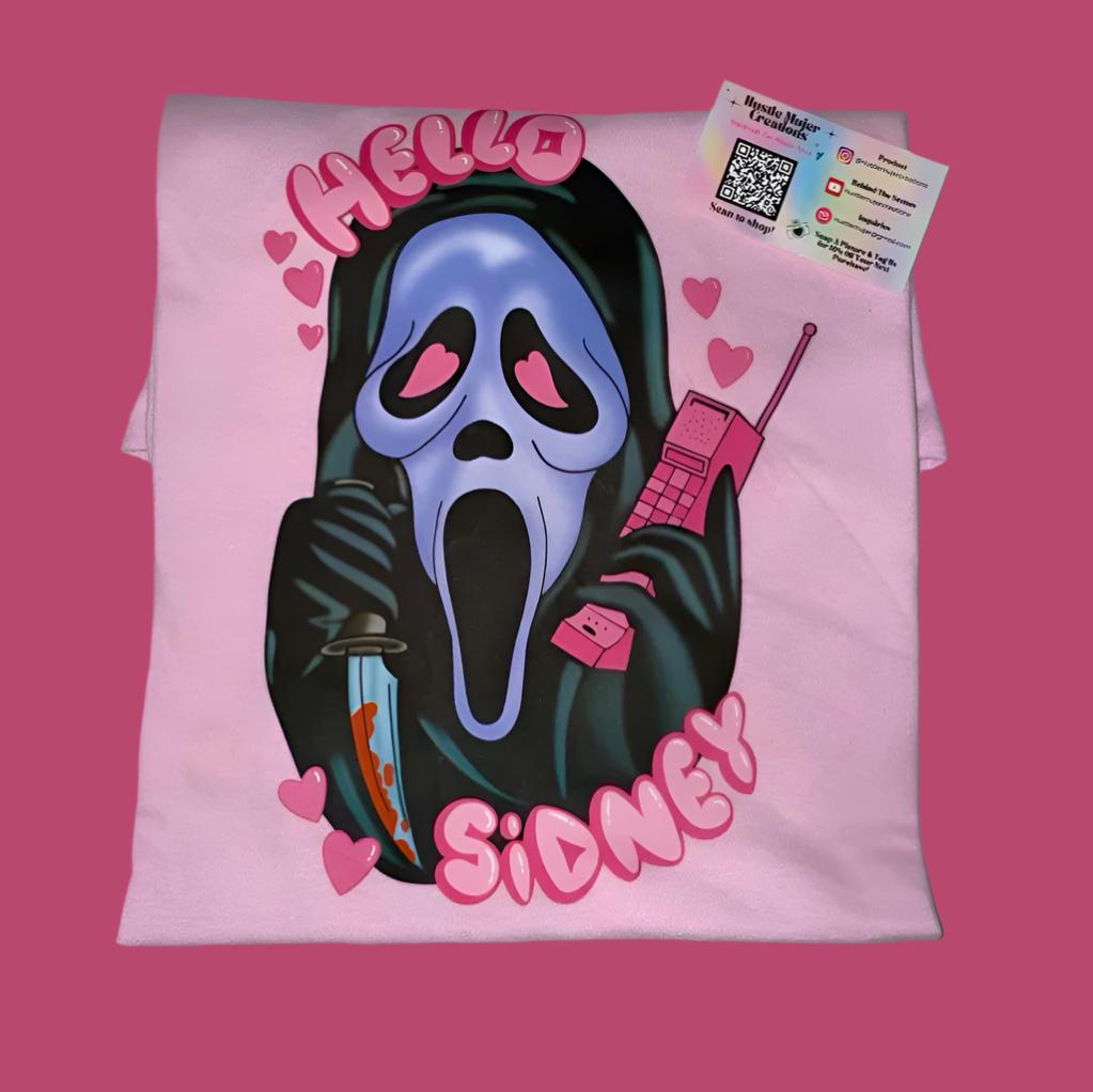 "Hello Sydney" Ghostface Pink Shirt