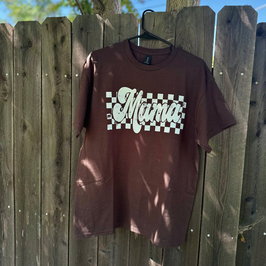 “Mama- Large Checkered” T-shirt