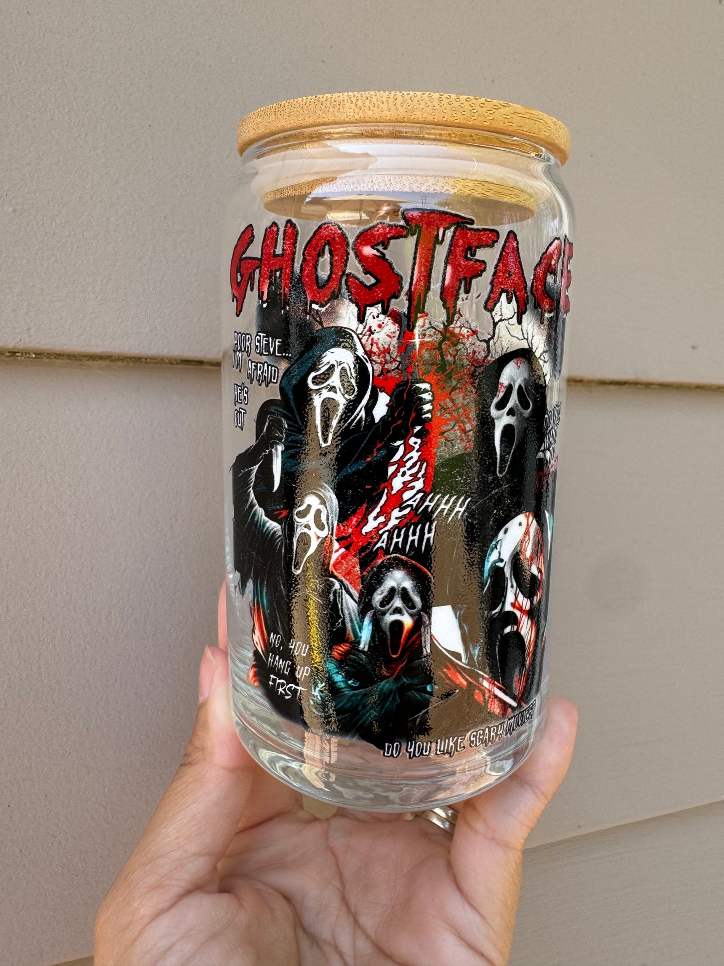 Ghostface Glass Cup
