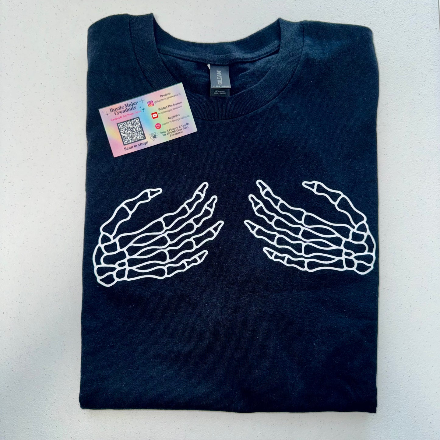 “Skelly Hands” Black Shirt