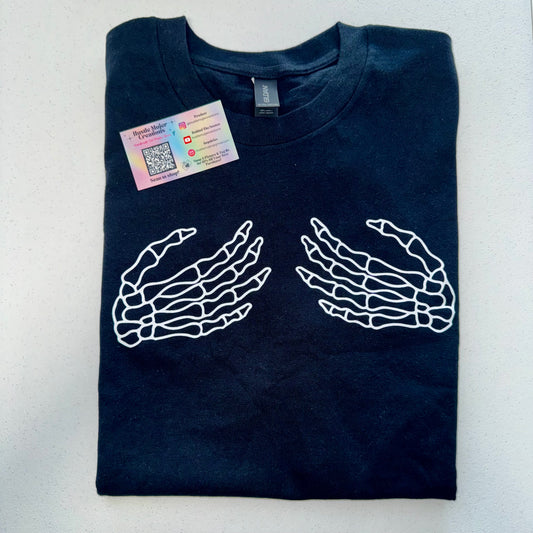 “Skelly Hands” Black Shirt