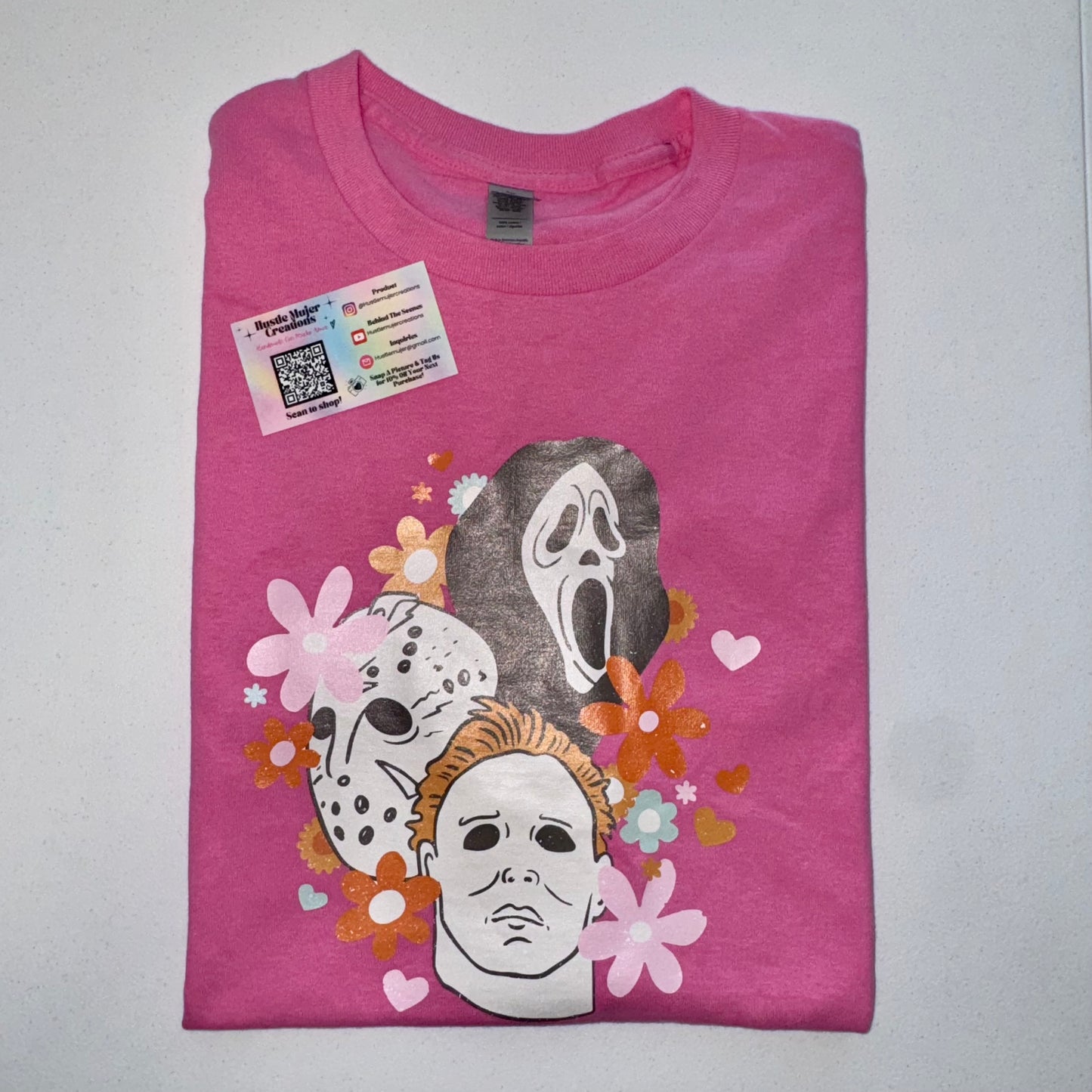 “Character Faces” Pink Shirt