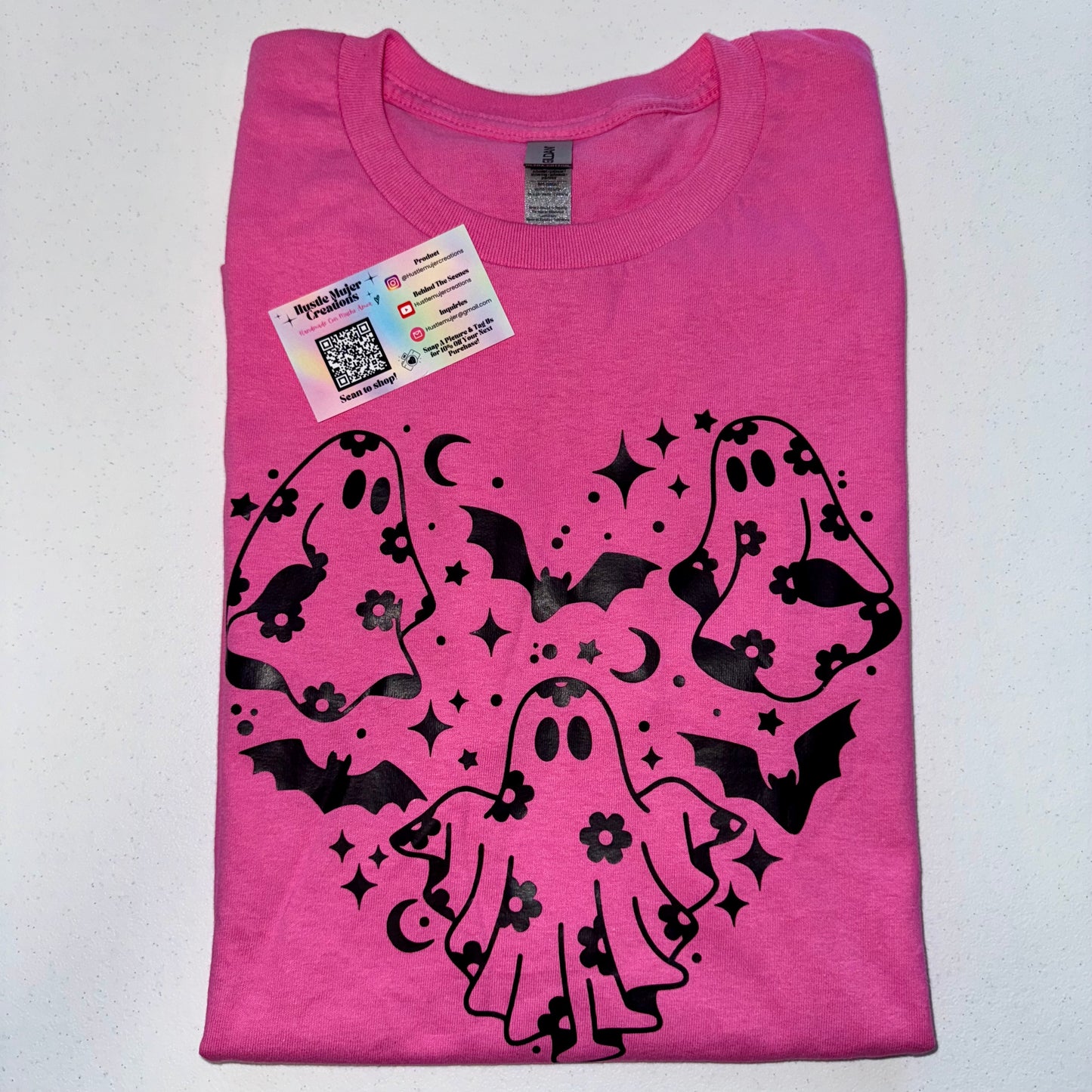 “Ghostie Heart” Pink Shirt