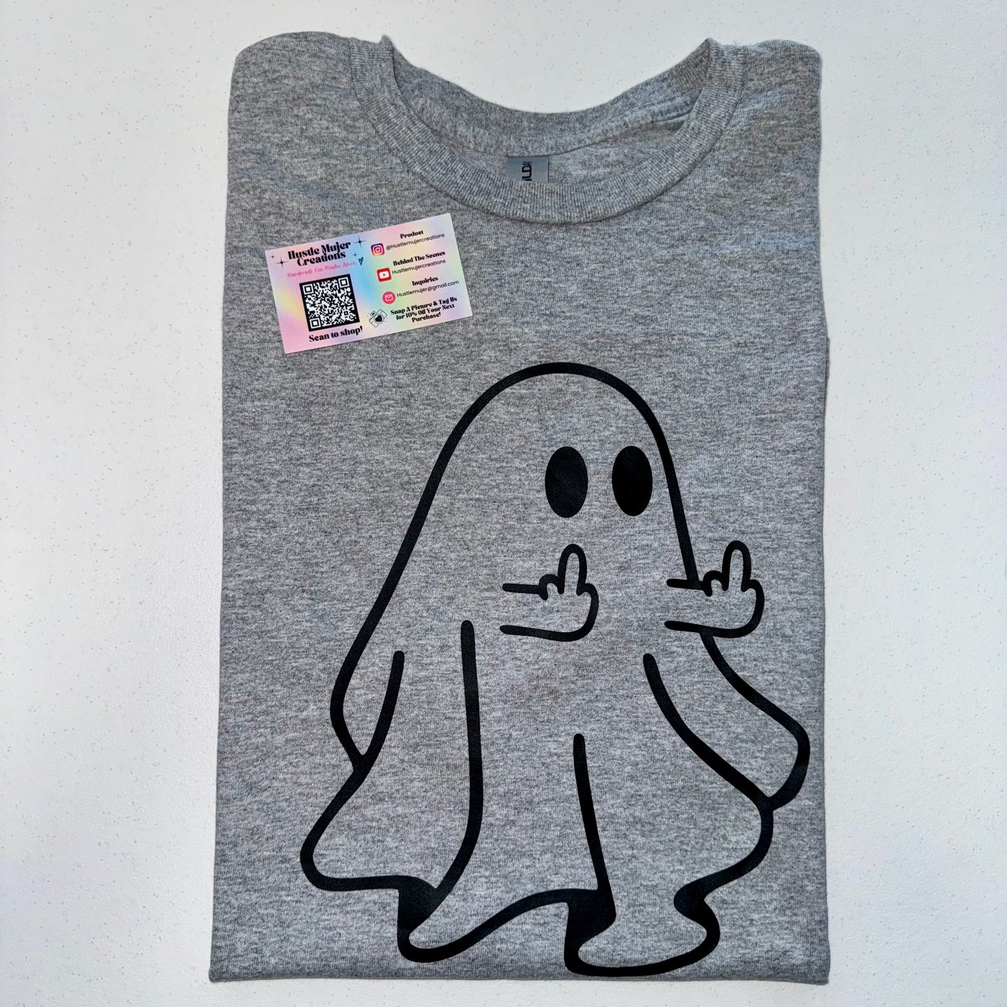 “Ghostie Finger” Grey Shirt