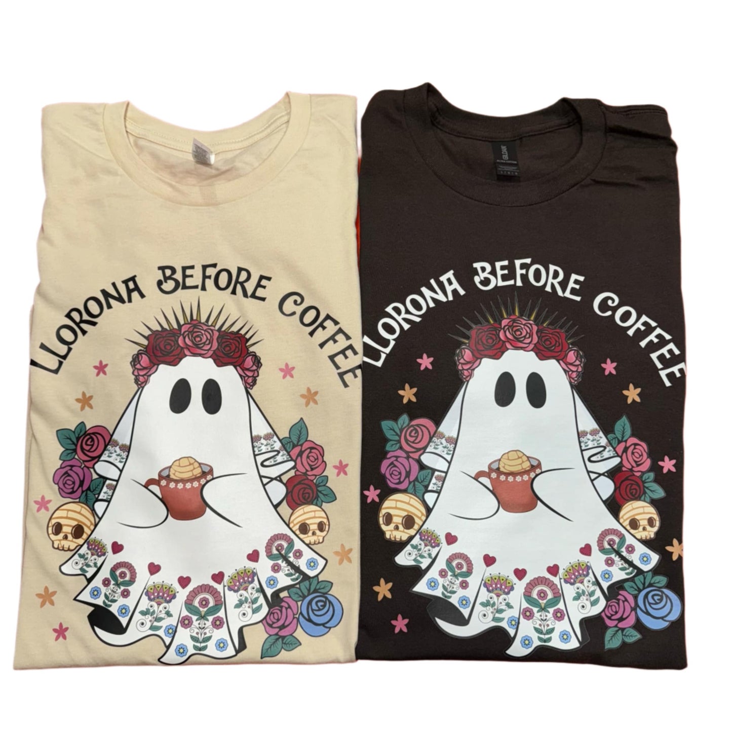"Llorona Before Coffee" Dark Brown Shirt